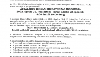 Általános Iskolai Beiratkozás